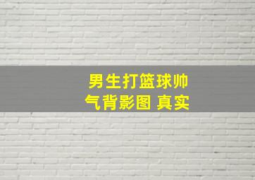 男生打篮球帅气背影图 真实